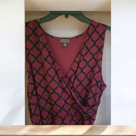 MIX Women's Red and Black Dress – Size Large - Picture 8 of 10